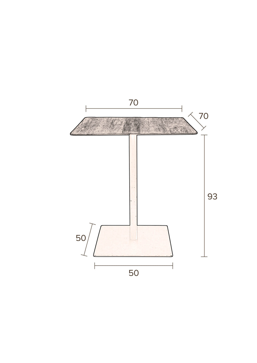 Countertafel Braza Vierkant Bruin