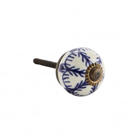 Hand painted stoneware doorknob
