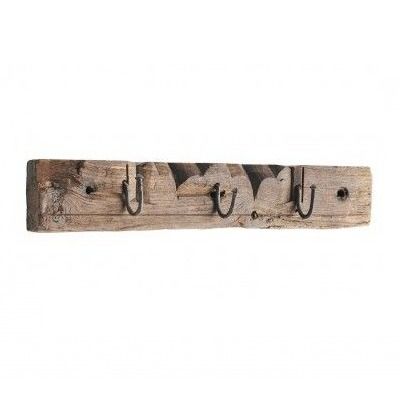 Wooden coat rack w/ carvings