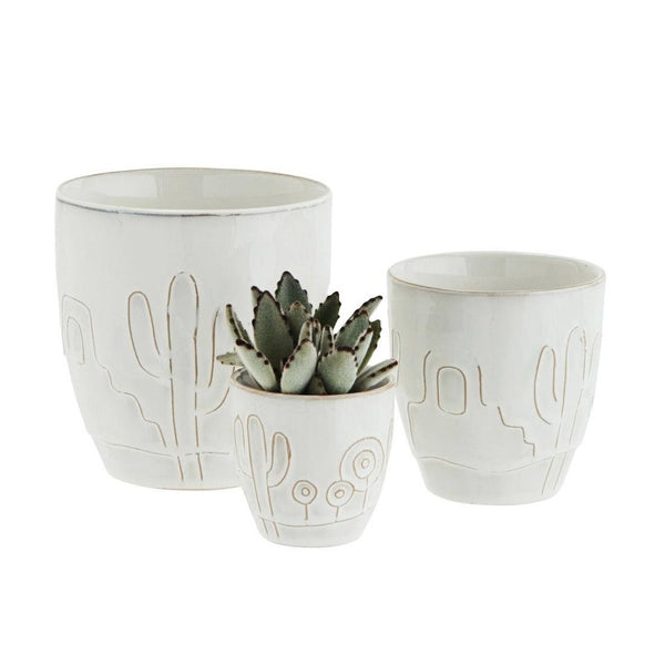 Stoneware flower pots