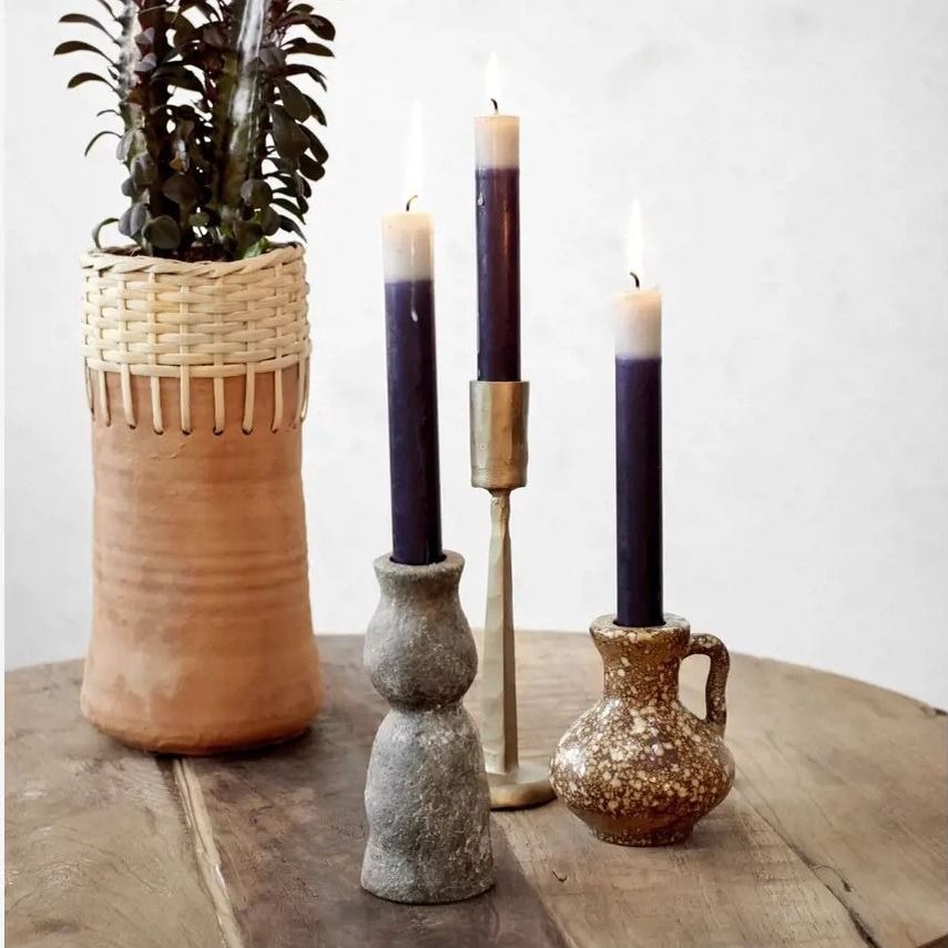 Stoneware candle holder