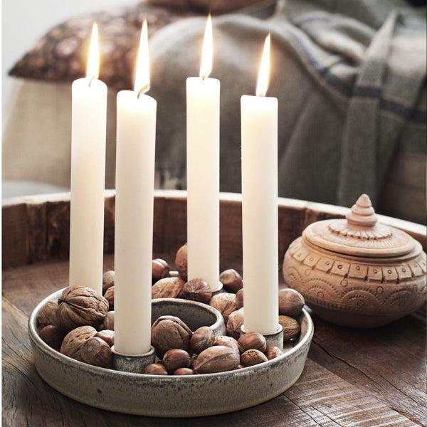 Stoneware candle holder