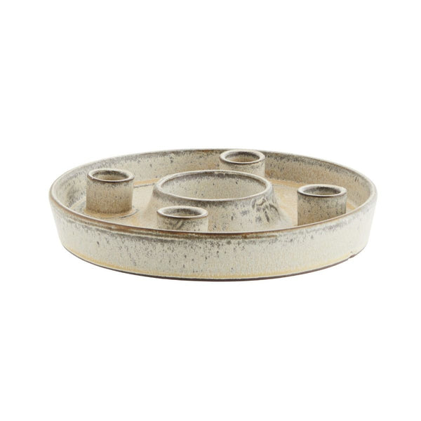 Stoneware candle holder