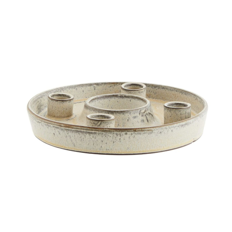 Stoneware candle holder