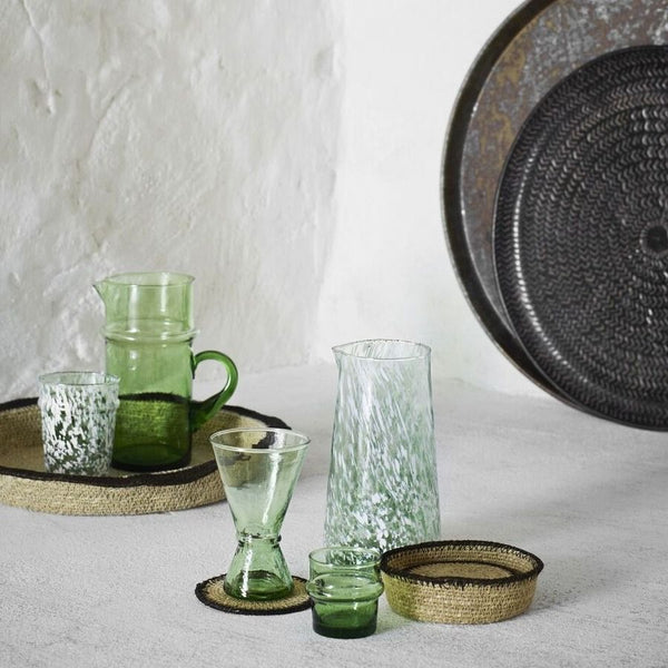 Seagrass coasters w/ stitching