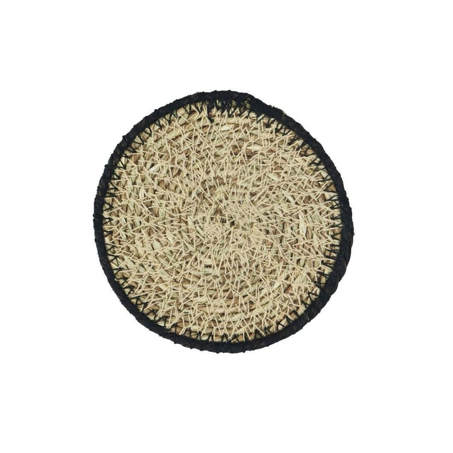 Seagrass coasters w/ stitching