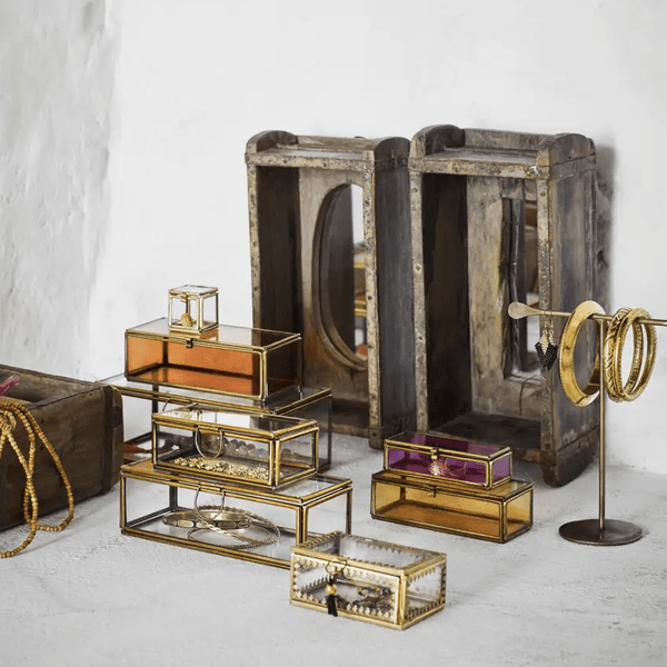 Coloured glass boxes