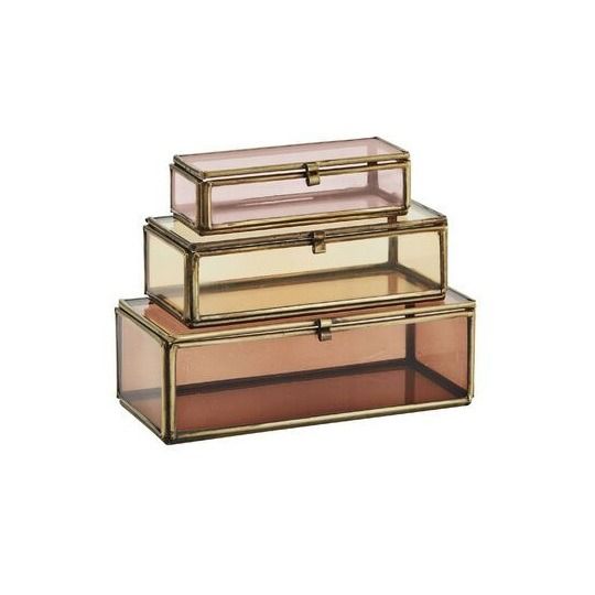 Coloured glass boxes