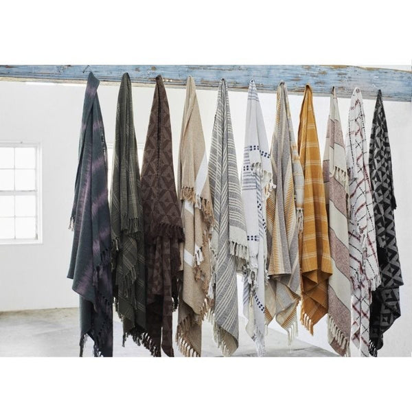 Recycled cotton throw