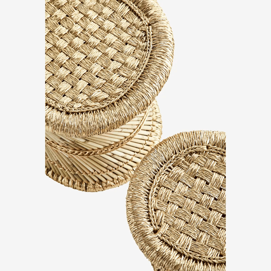 Pampas stools w/ gold