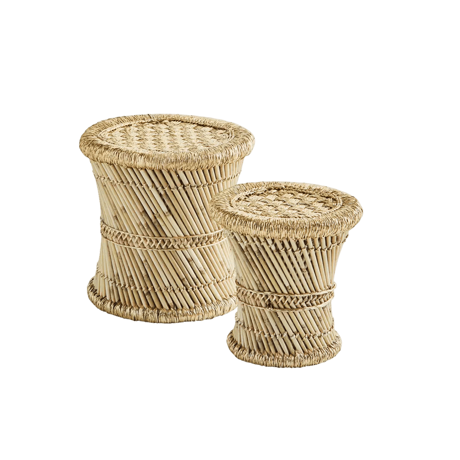 Pampas stools w/ gold
