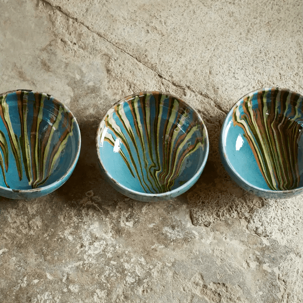 Hand painted earthenware bowl