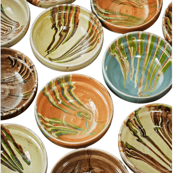 Hand painted earthenware bowl