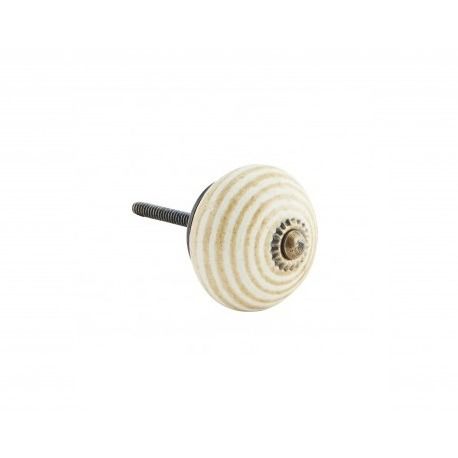 Hand painted stoneware doorknob