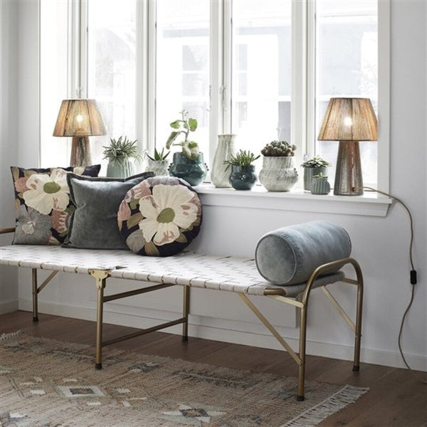 Velvet bolster cushion