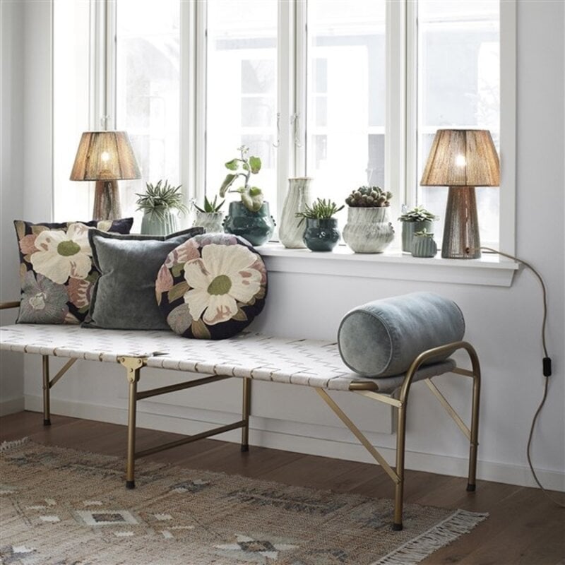 Velvet bolster cushion