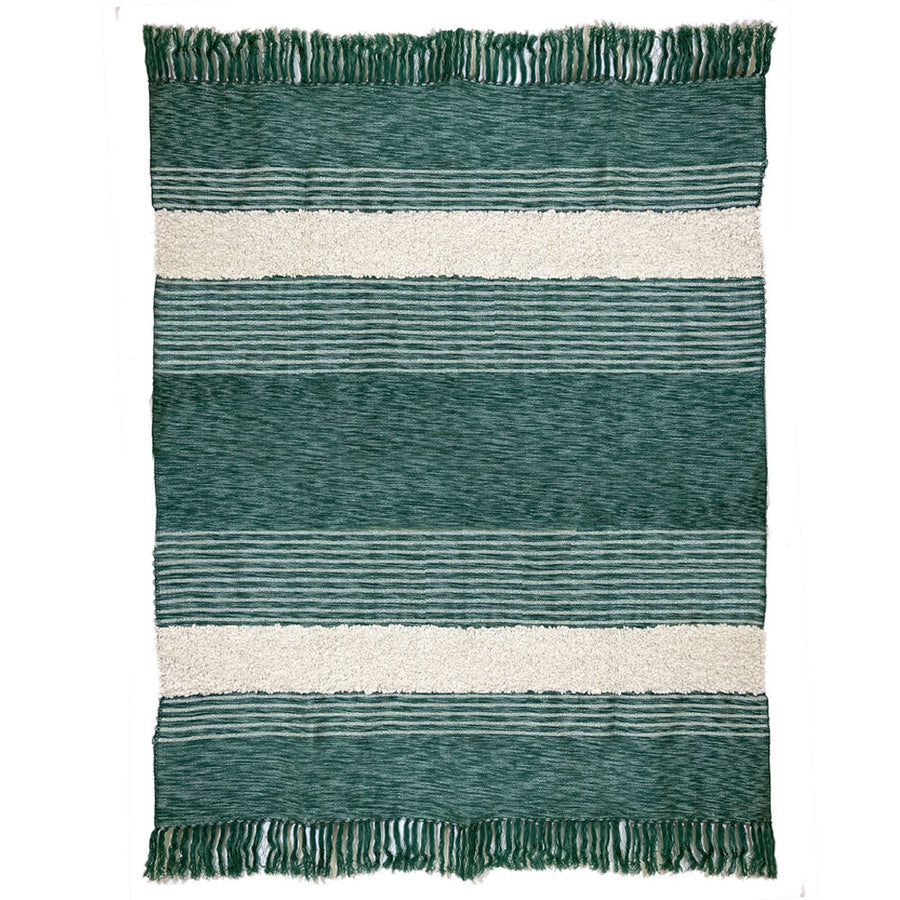 Malagoon plaid tribal - groen mélange - 125x150cm