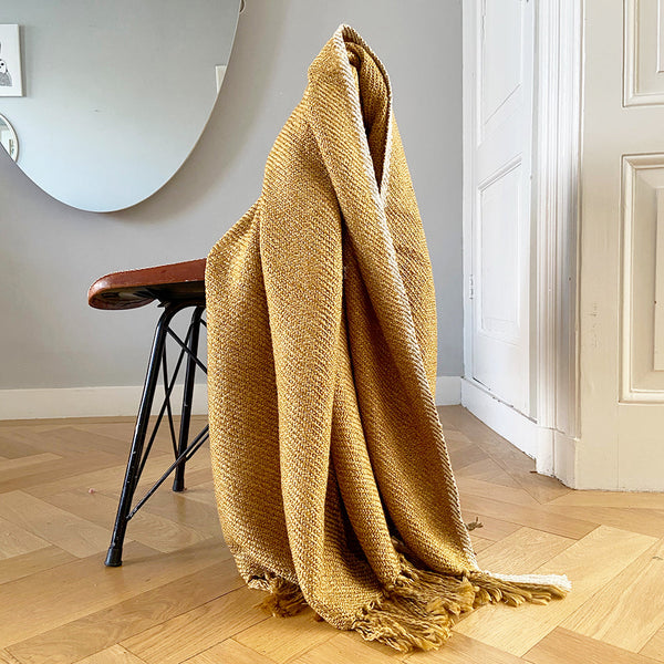 Malagoon plaid mélange - honinggeel - 125x150cm