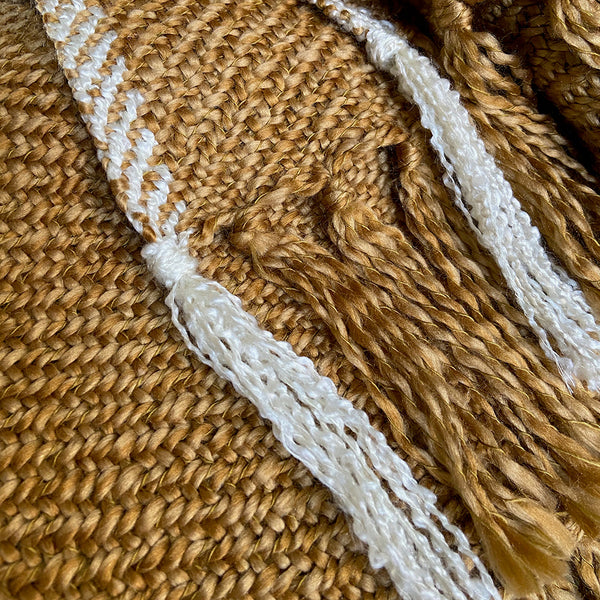 Malagoon plaid mélange - honinggeel - 125x150cm