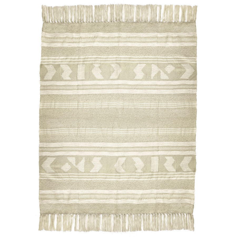 Malagoon plaid crafty - wit - 125x150cm