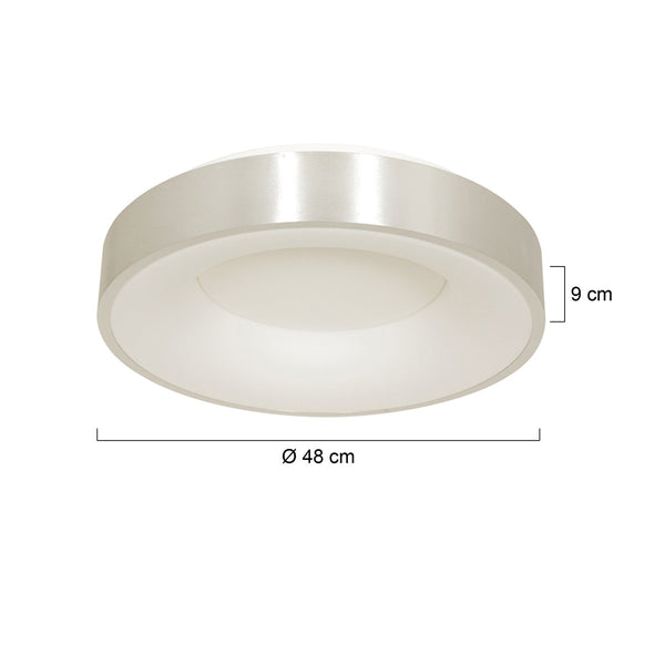 Plafondlamp RInglede 2563ZI Zilver Ø48cm