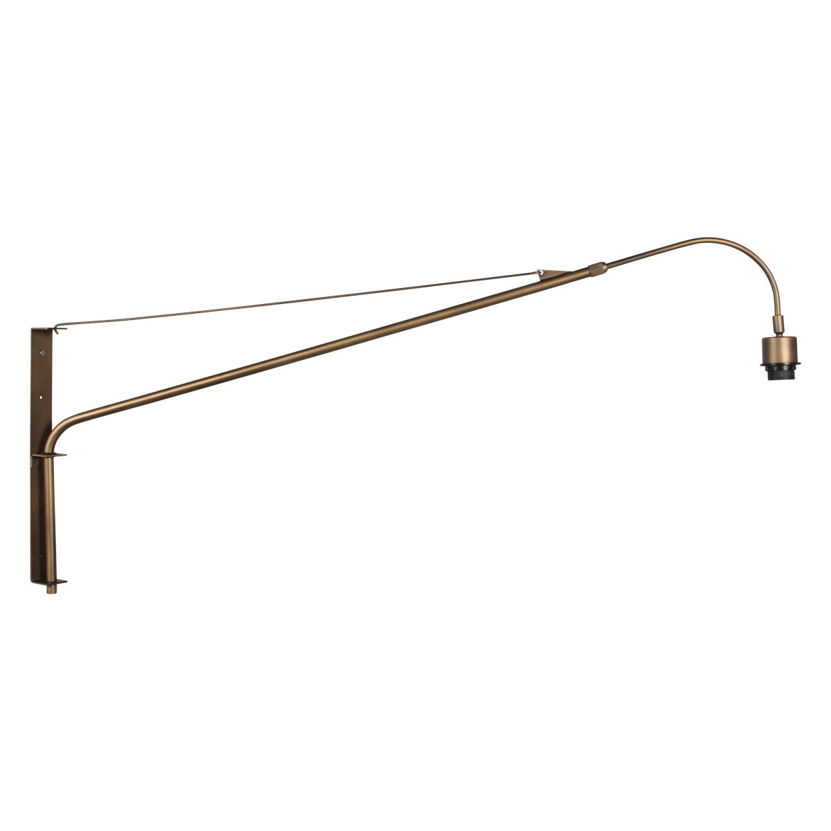 Wandlamp brons elegant classy 2574br, e27 lamp zonder kap