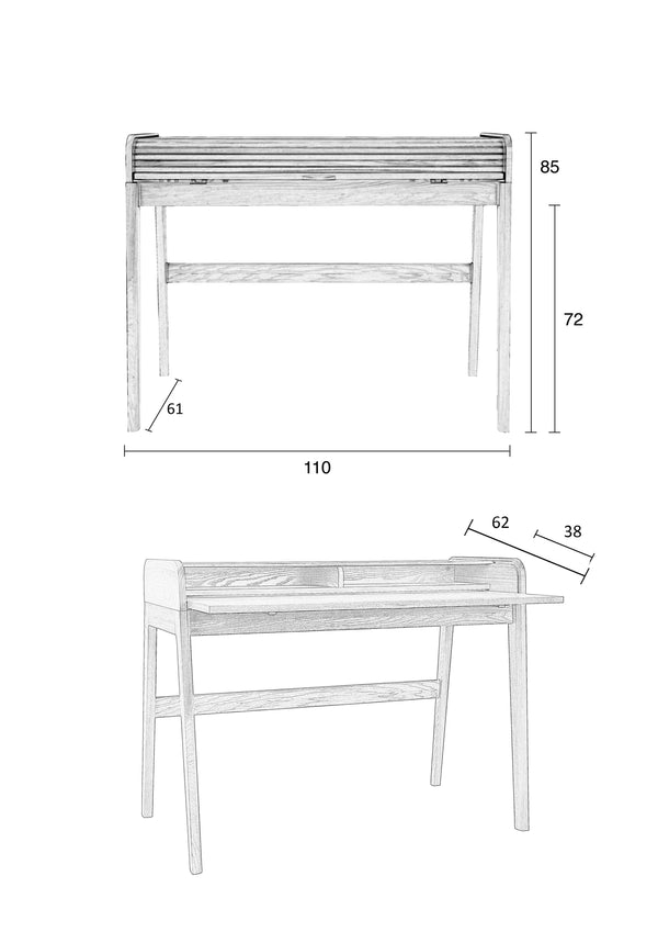 Bureautafel Barbier Notenhout