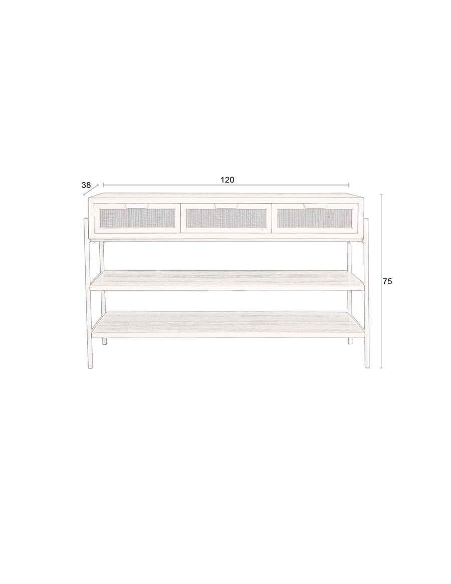 Consoletafel Yasu Zwart