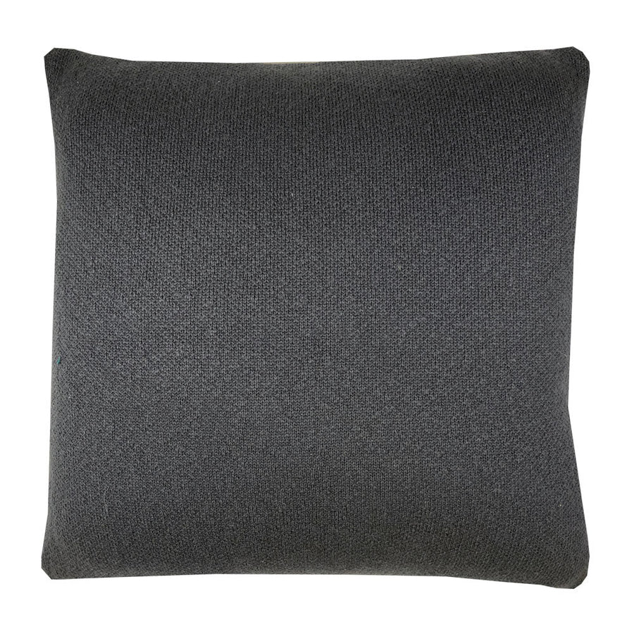 Malagoon sierkussen ikat - antraciet - 50x50cm 100% biologisch katoen