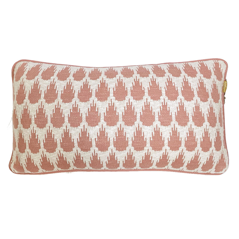 Malagoon sierkussen botanic mini - roze - 35x60cm 100% biologisch katoen