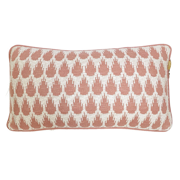 Malagoon sierkussen botanic mini - roze - 35x60cm 100% biologisch katoen