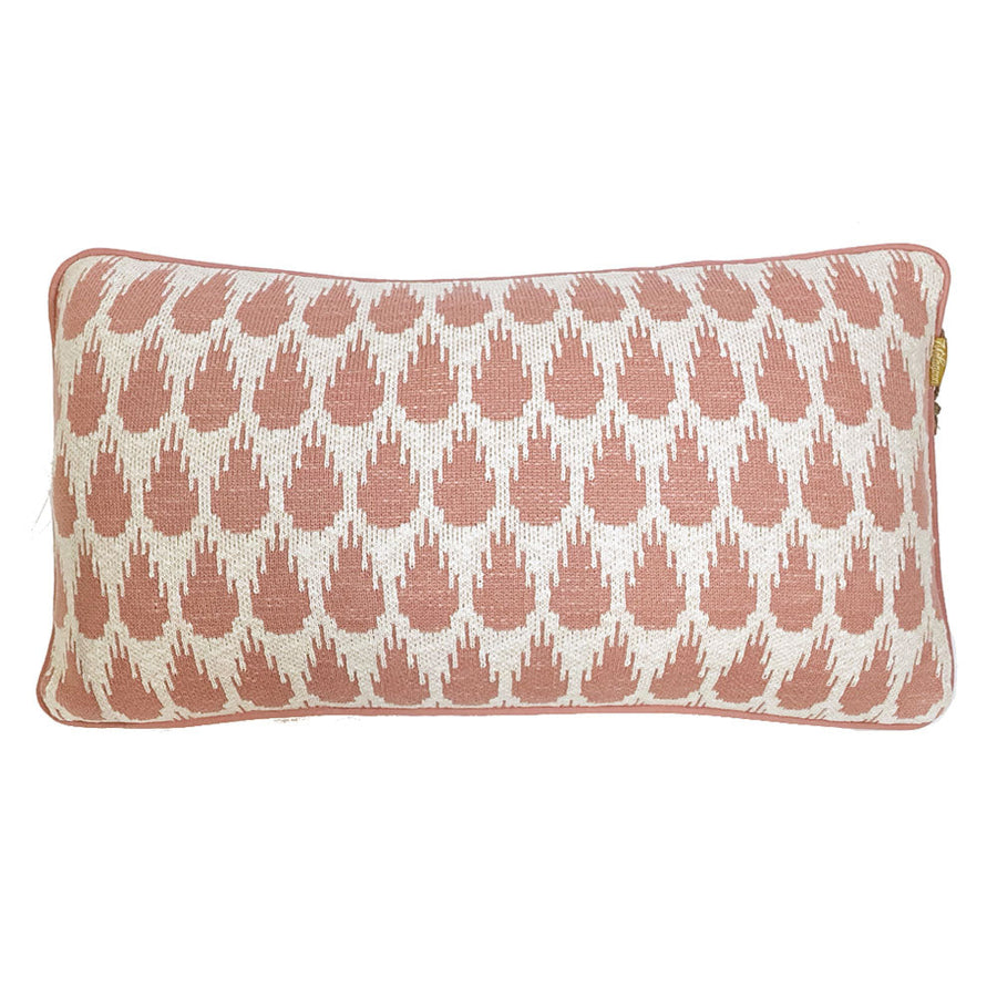 Malagoon sierkussen botanic mini - roze - 35x60cm 100% biologisch katoen