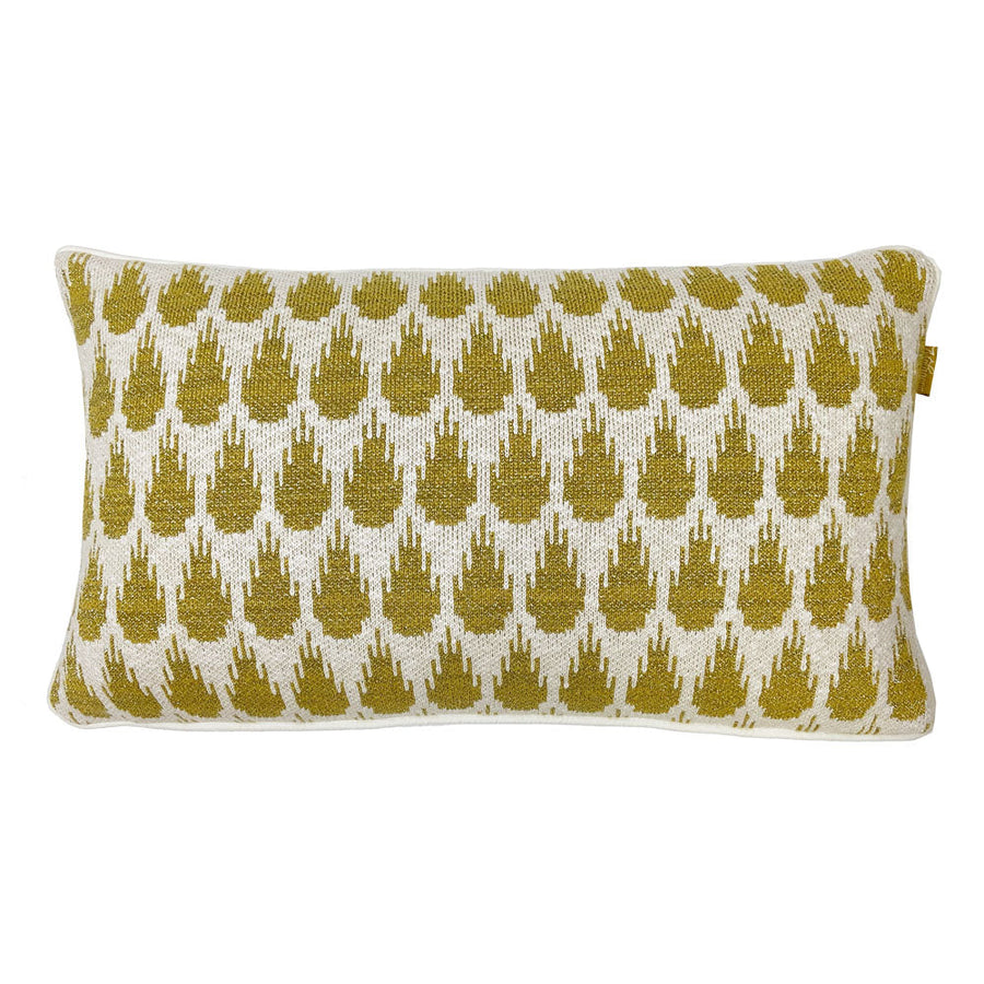 Malagoon sierkussen botanic mini - goud - 35x60cm 100% biologisch katoen