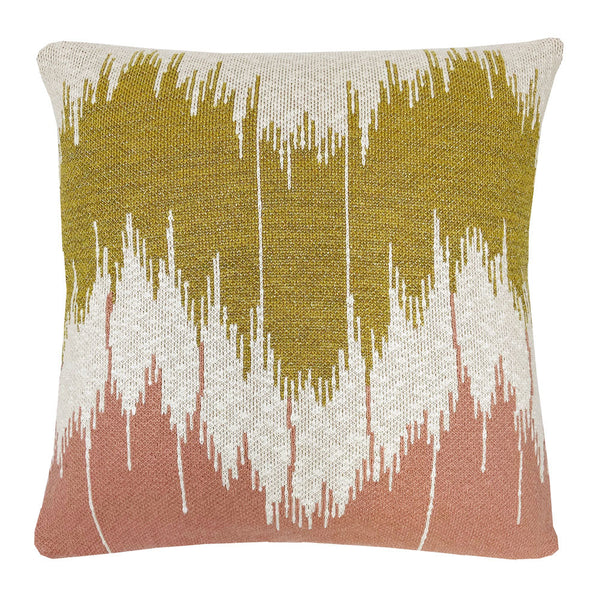 Malagoon sierkussen wave - roze - 50x50cm 100% biologisch katoen