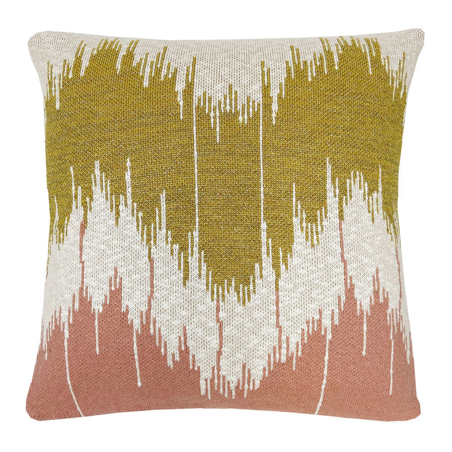 Malagoon sierkussen wave - roze - 50x50cm 100% biologisch katoen