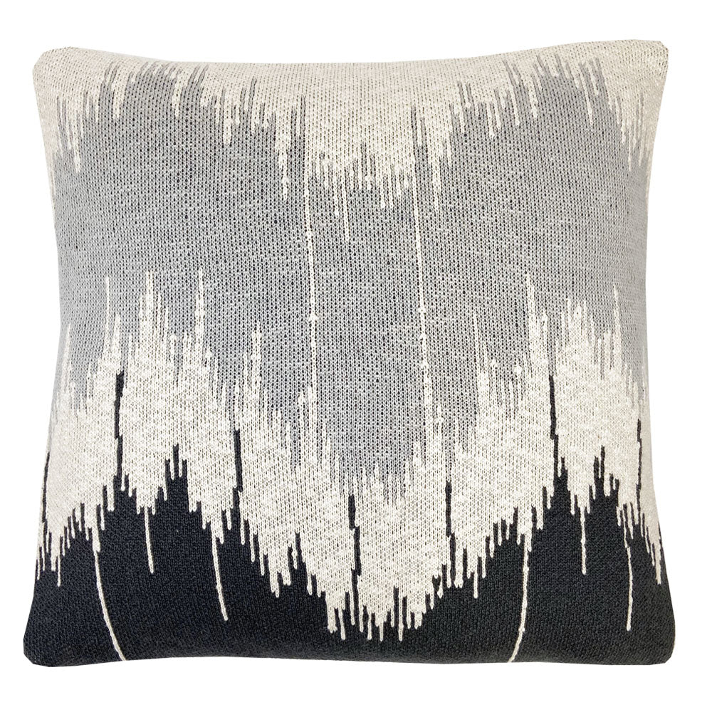 Malagoon sierkussen wave - antraciet - 50x50cm 100% biologisch katoen