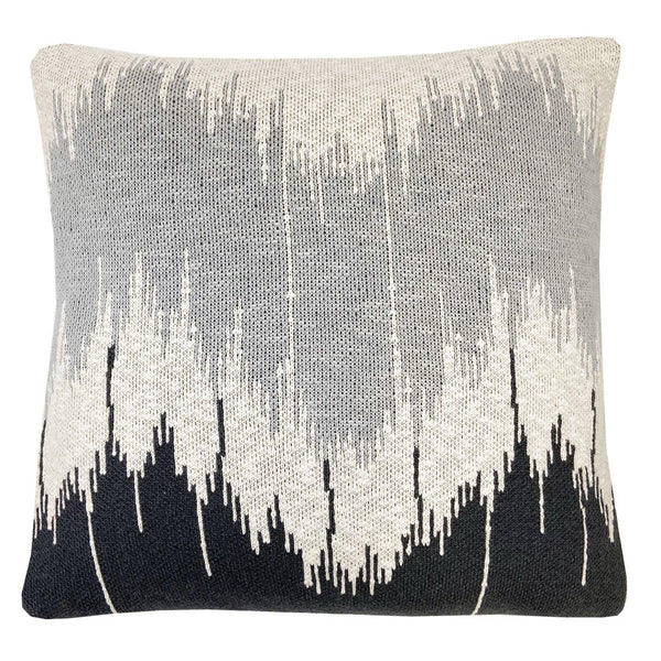 Malagoon sierkussen wave - antraciet - 50x50cm 100% biologisch katoen