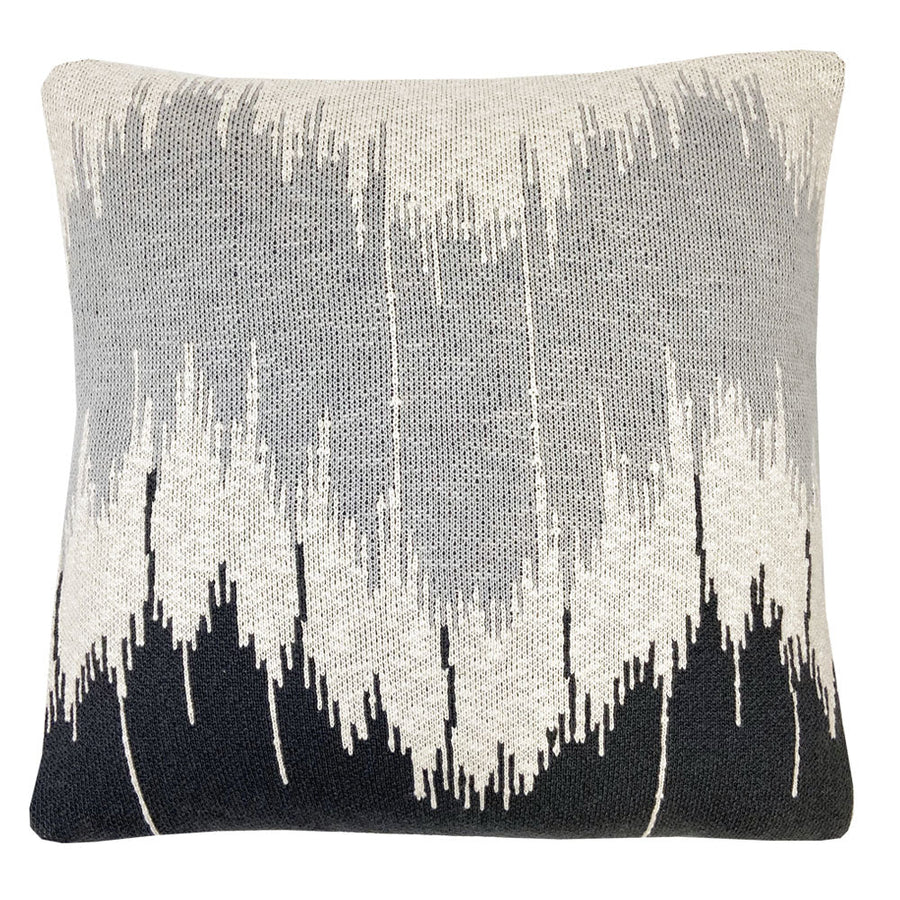 Malagoon sierkussen wave - antraciet - 50x50cm 100% biologisch katoen