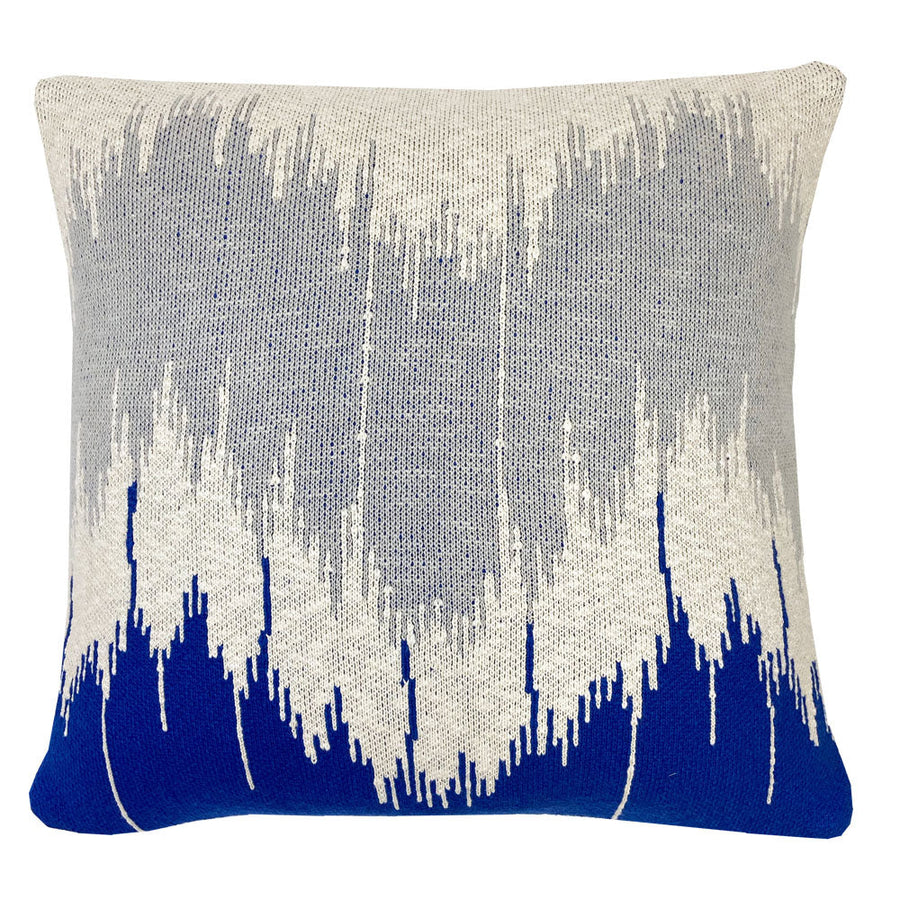 Malagoon sierkussen wave - blauw - 50x50cm 100% biologisch katoen
