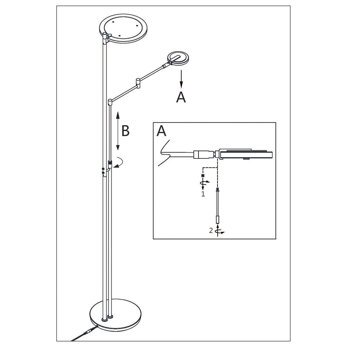 Vloerlamp Turound 2663ZW Zwart
