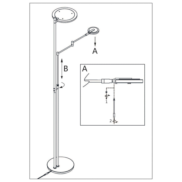 Vloerlamp Turound 2663ZW Zwart