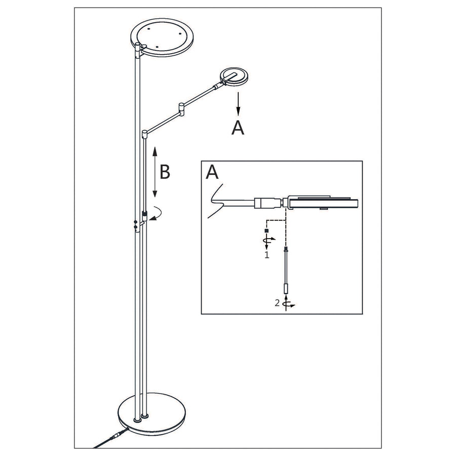 Vloerlamp Turound 2663ZW Zwart