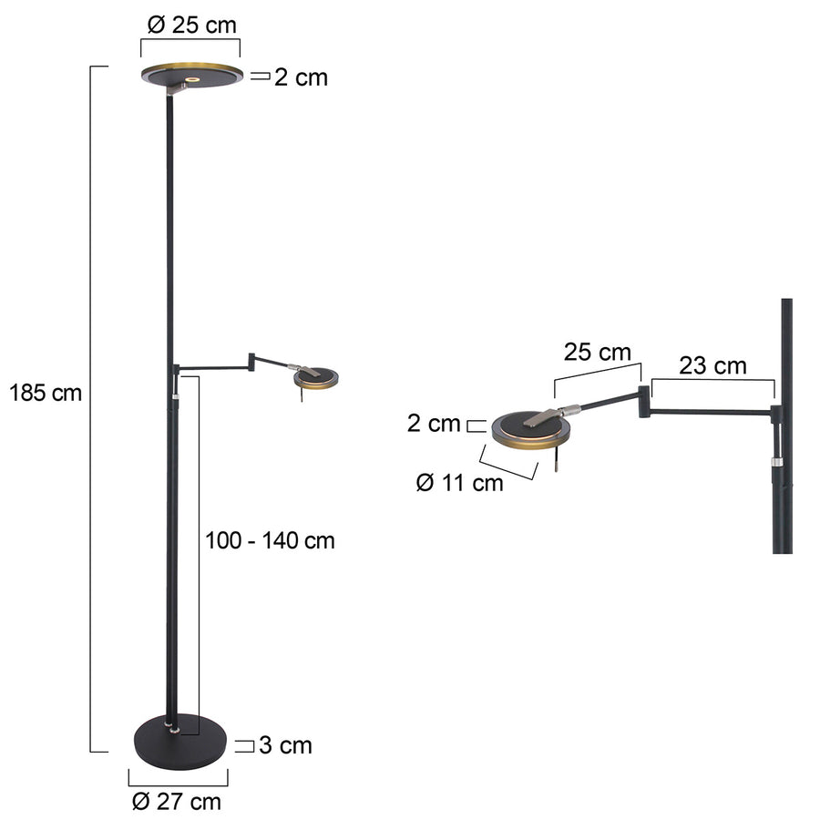 Vloerlamp Turound 2663ZW Zwart
