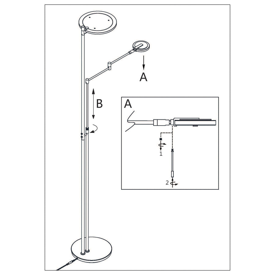 Vloerlamp Turound 2663ZW Zwart