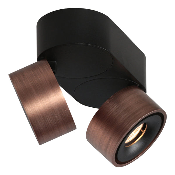 Bronzen 2 lichts spot fez 2674br dimbaar draaibaar en kantelbaar