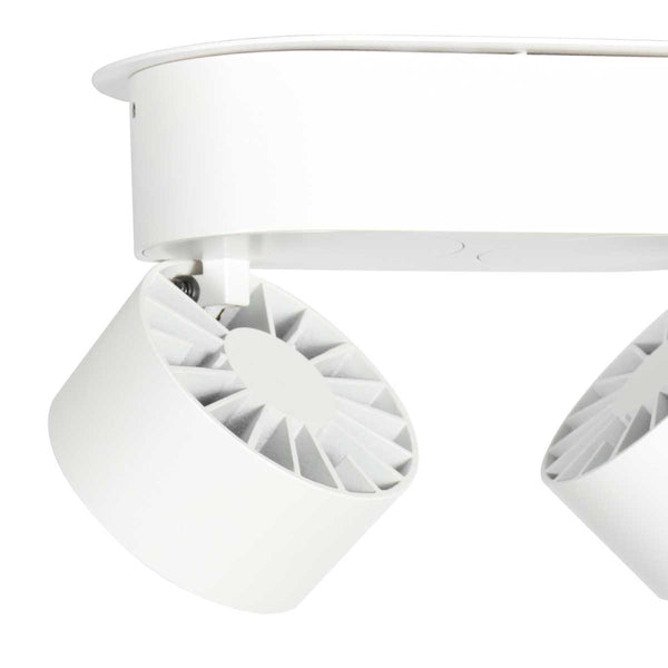Witte 2 lichts spot fez 2674w dimbaar draaibaar en kantelbaar