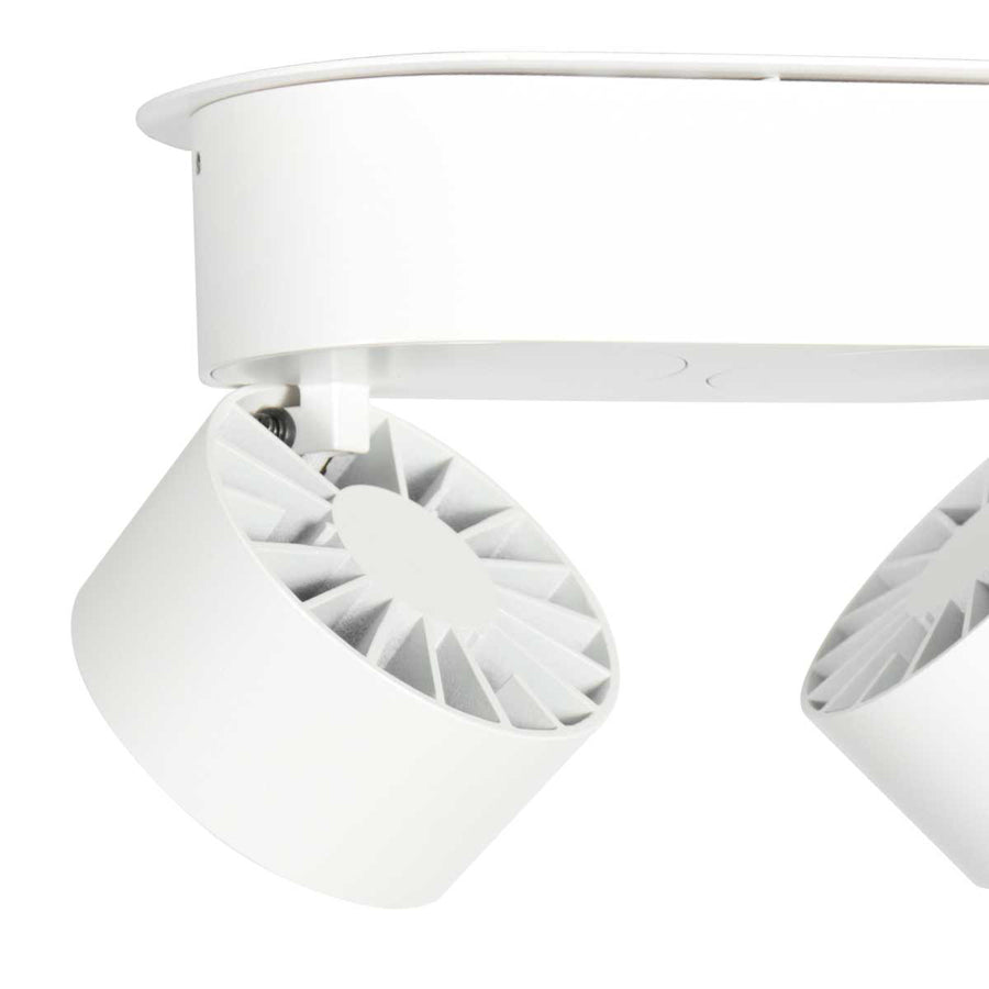 Witte 2 lichts spot fez 2674w dimbaar draaibaar en kantelbaar