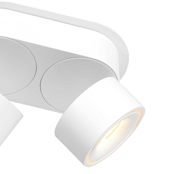 Witte 2 lichts spot fez 2674w dimbaar draaibaar en kantelbaar