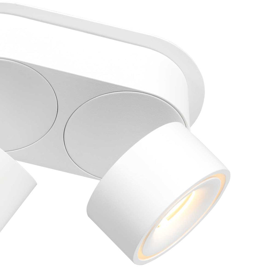 Witte 2 lichts spot fez 2674w dimbaar draaibaar en kantelbaar