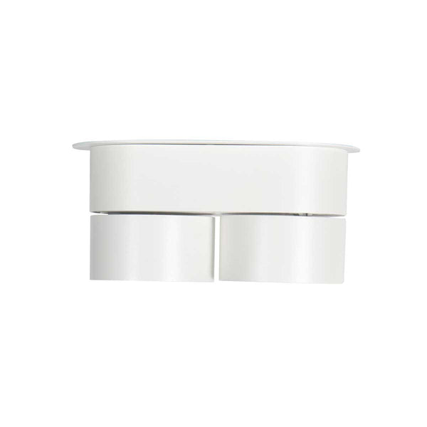 Witte 2 lichts spot fez 2674w dimbaar draaibaar en kantelbaar